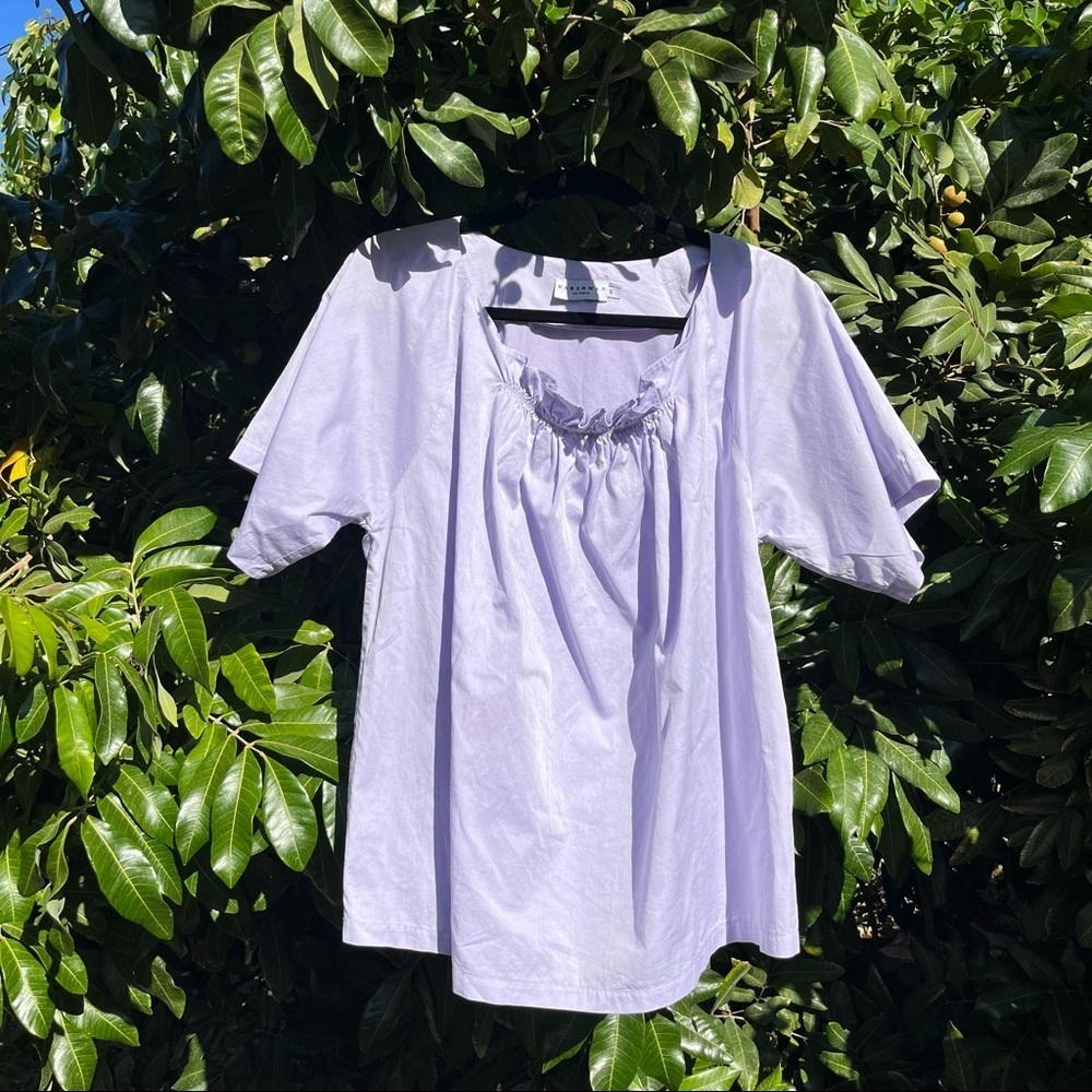 Harshman lilac‎ purple short sleeve blouse